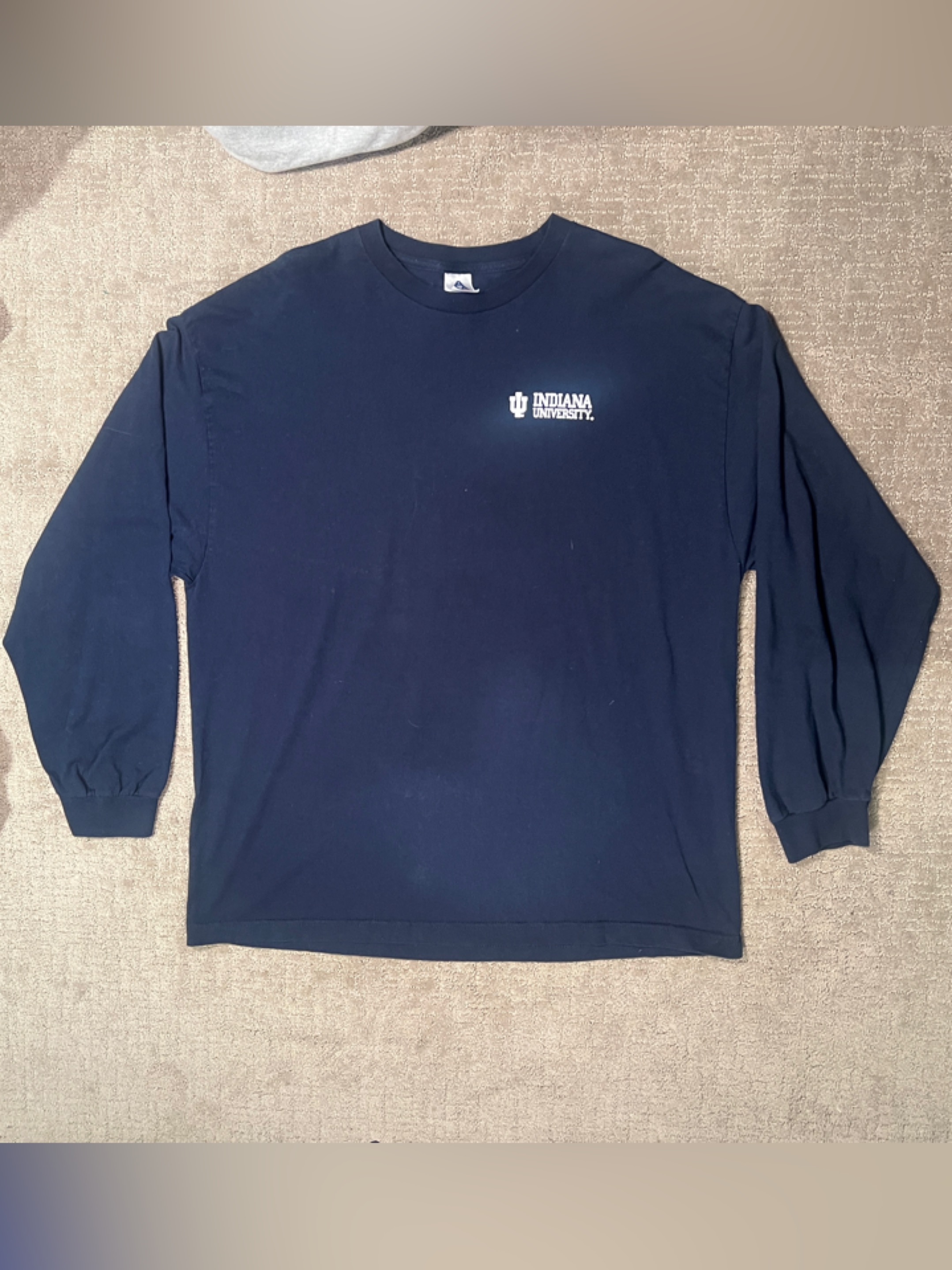 Indiana University Navy Long-Sleeve Crewneck Shirt